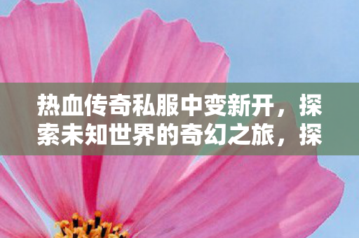 热血传奇私服中变新开，探索未知世界的奇幻之旅，探索未知世界的奇幻之旅，热血传奇私服中变新开