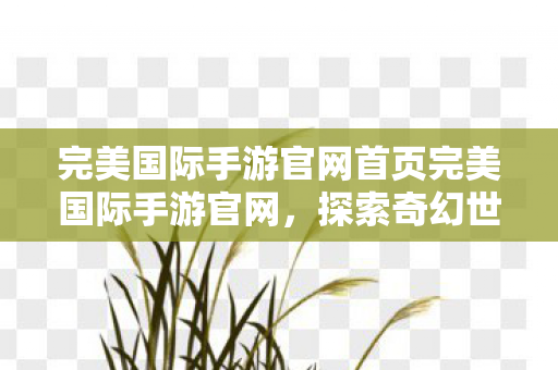 完美国际手游官网首页完美国际手游官网，探索奇幻世界的无尽乐趣，完美国际手游官网，探索奇幻世界的无尽乐趣