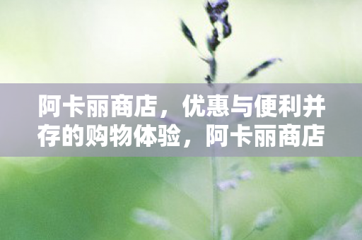 阿卡丽商店,优惠与便利并存的购物体验,阿卡丽商店,优惠与便利并重的购物天堂 阿卡丽商店,优惠与便利并存的购物体验,阿卡丽商店,优惠与便利并重的购物天堂