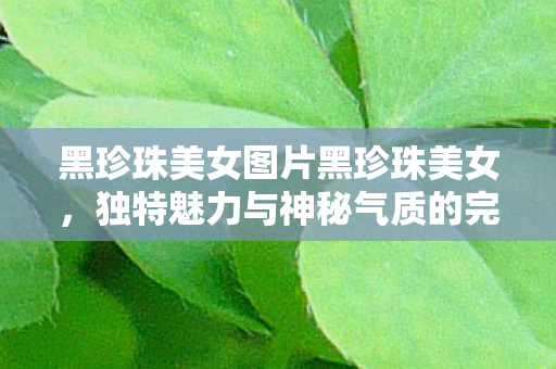 黑珍珠美女图片黑珍珠美女，独特魅力与神秘气质的完美结合，黑珍珠美女，独特魅力与神秘气质的完美融合