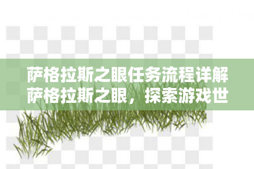 萨格拉斯之眼任务流程详解萨格拉斯之眼，探索游戏世界的无限可能，萨格拉斯之眼任务流程详解，探索游戏世界的无限可能