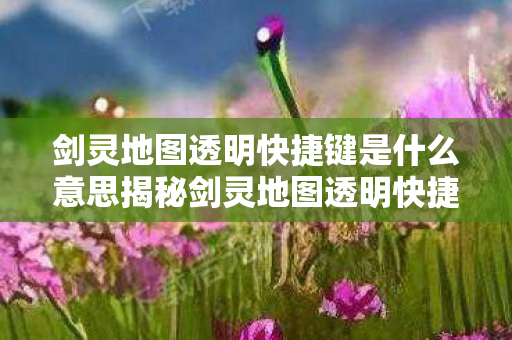 剑灵地图透明快捷键是什么意思揭秘剑灵地图透明快捷键图片