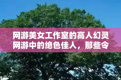 网游美女工作室的高人幻灵网游中的绝色佳人，那些令人难以忘怀的虚拟女神，幻灵女神，网游中的绝色佳人