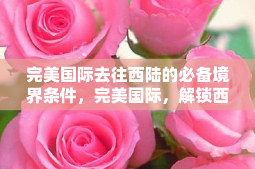 完美国际去往西陆的必备境界条件，完美国际，解锁西陆之旅的必备境界条件