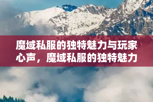 魔域私服的独特魅力与玩家心声图片
