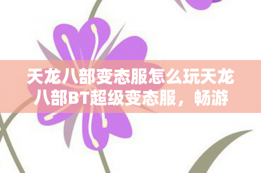天龙八部变态服怎么玩天龙八部BT超级变态服图片