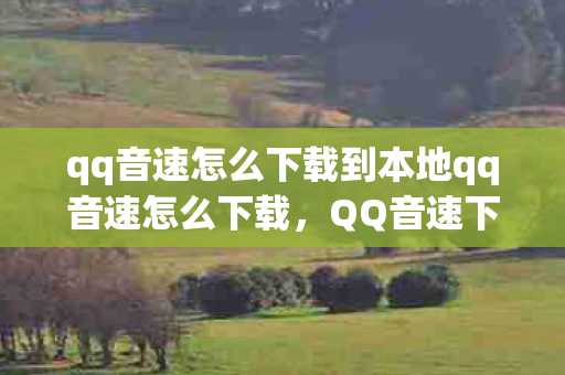 qq音速怎么下载到本地qq音速怎么下载，QQ音速下载教程，轻松将游戏下载到本地
