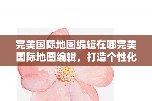 完美国际地图编辑在哪完美国际地图编辑图片