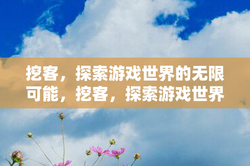 挖客,探索游戏世界的无限可能,挖客,探索游戏世界的无限可能 挖客,探索游戏世界的无限可能,挖客,探索游戏世界的无限可能