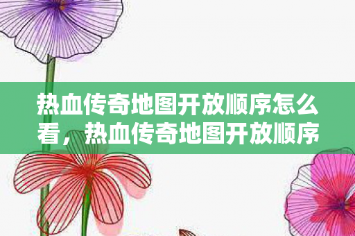 热血传奇地图开放顺序怎么看图片