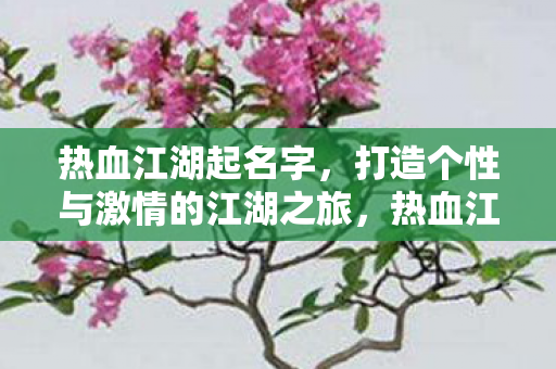 打造个性与激情的江湖之旅图片