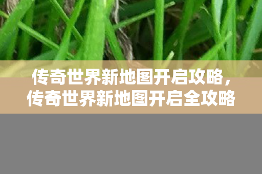 传奇世界新地图开启攻略，传奇世界新地图开启全攻略