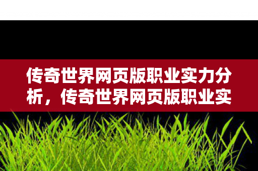 传奇世界网页版职业实力大比拼图片
