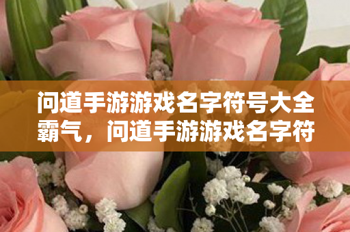 问道手游游戏名字符号大全霸气图片