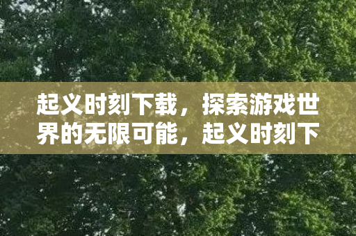 起义时刻下载,探索游戏世界的无限可能,起义时刻下载,解锁游戏世界的无限可能 起义时刻下载,探索游戏世界的无限可能,起义时刻下载,解锁游戏世界的无限可能