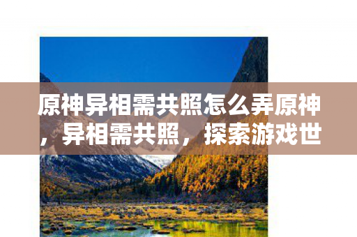 原神异相需共照怎么弄原神，异相需共照，探索游戏世界的奥秘，原神，异相需共照，探索游戏世界的奥秘