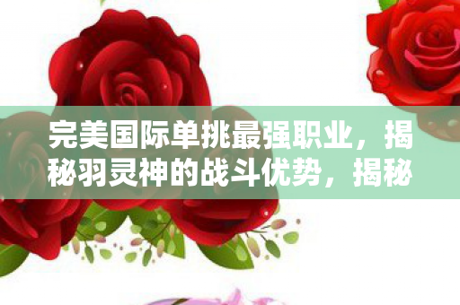 完美国际单挑最强职业，揭秘羽灵神的战斗优势，揭秘羽灵神的战斗优势，完美国际单挑最强职业