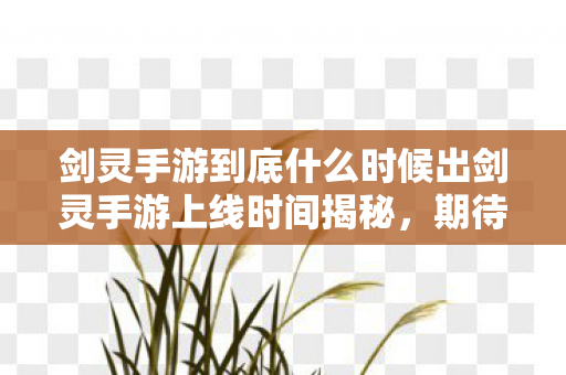 剑灵手游到底什么时候出剑灵手游上线时间揭秘，期待与惊喜交织的旅程，揭秘！剑灵手游上线时间，期待与惊喜交织的旅程