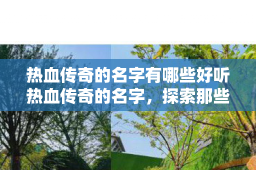 热血传奇的名字有哪些好听热血传奇的名字图片