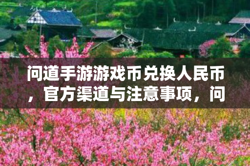 问道手游游戏币兑换人民币官方渠道及注意事项图片