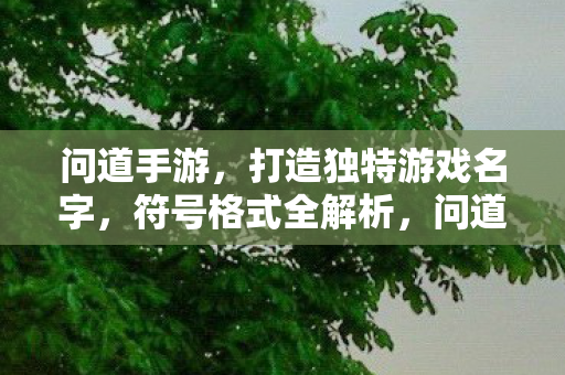 打造独特游戏名字图片