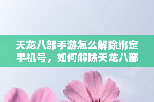 天龙八部手游怎么解除绑定手机号图片