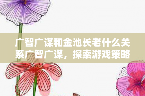 广智广谋和金池长老什么关系广智广谋，探索游戏策略与社区共生的奥秘，广智广谋与金池长老，探索游戏策略与社区共生的奥秘