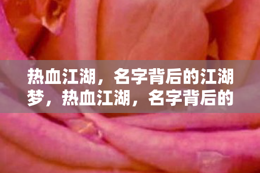 名字背后的江湖梦图片
