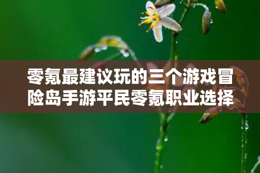 零氪最建议玩的三个游戏冒险岛手游平民零氪职业选择图片