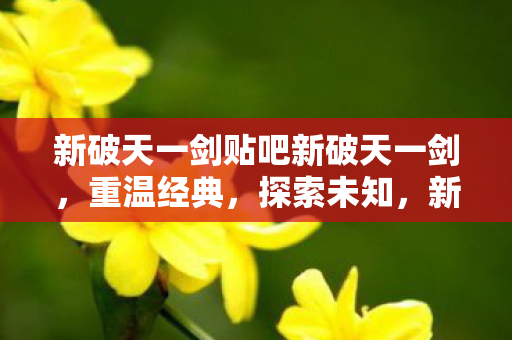 新破天一剑贴吧新破天一剑图片