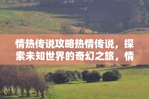 情热传说攻略热情传说，探索未知世界的奇幻之旅，情热传说攻略，探索未知世界的奇幻之旅