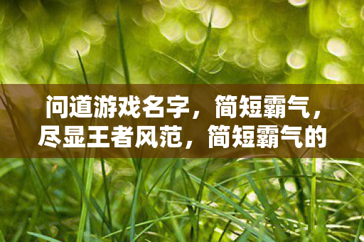简短霸气的王者之道图片