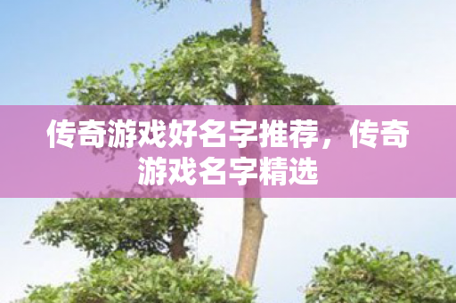 传奇游戏好名字推荐图片