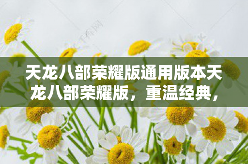 天龙八部荣耀版通用版本天龙八部荣耀版，重温经典，再续江湖情缘，天龙八部荣耀版重温经典，再续江湖情缘