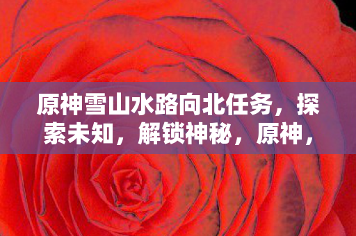 原神雪山水路向北任务，探索未知，解锁神秘，原神，雪山水路向北探索，解锁神秘任务