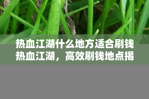 热血江湖什么地方适合刷钱热血江湖图片