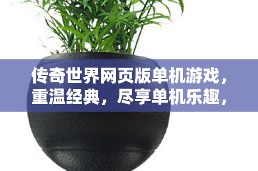 传奇世界网页版单机游戏图片
