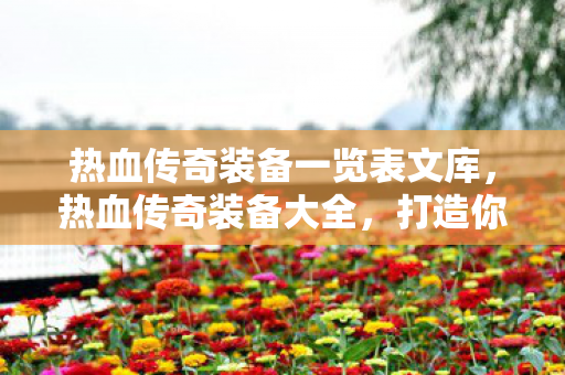 热血传奇装备一览表文库图片