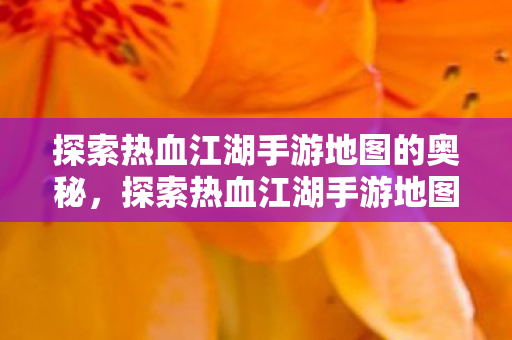 探索热血江湖手游地图的奥秘图片