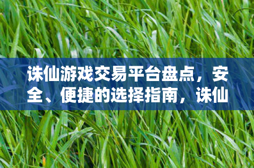 诛仙游戏交易平台盘点图片
