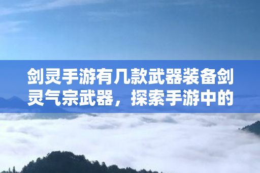 剑灵手游有几款武器装备剑灵气宗武器，探索手游中的独特魅力，剑灵手游气宗武器，探索手游独特魅力
