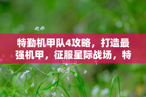 特勤机甲队4攻略，打造最强机甲，征服星际战场，特勤机甲队4，打造最强机甲，征服星际战场攻略