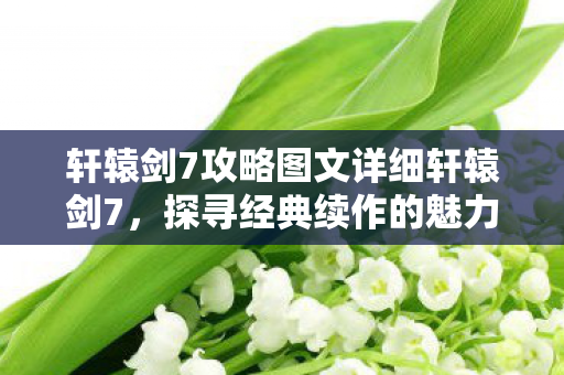 轩辕剑7攻略图文详细轩辕剑7，探寻经典续作的魅力与深度，轩辕剑7，探寻经典续作的魅力与深度