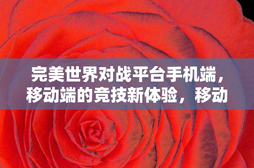完美世界对战平台手机端图片