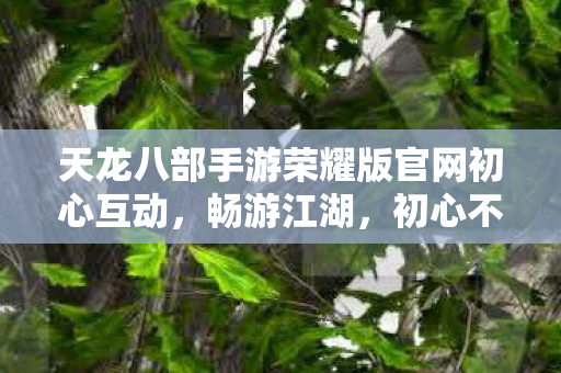 天龙八部手游荣耀版官网初心互动图片