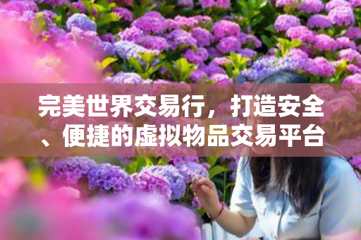 完美世界交易行，打造安全、便捷的虚拟物品交易平台，完美世界交易行，打造安全、便捷的虚拟物品交易新体验
