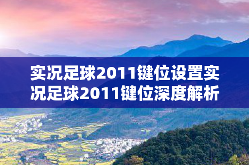 实况足球2011键位设置实况足球2011键位深度解析，掌握游戏精髓的秘诀，实况足球2011键位深度解析，掌握游戏精髓的秘诀