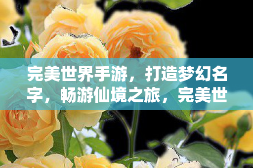 完美世界手游，打造梦幻名字，畅游仙境之旅，完美世界手游，打造梦幻名字，畅游仙境之旅