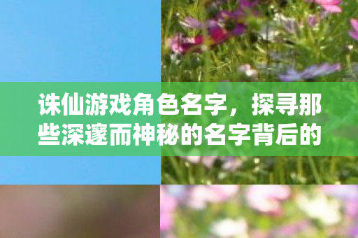 诛仙游戏角色名字，探寻那些深邃而神秘的名字背后的故事，探寻诛仙游戏角色名字背后的神秘故事