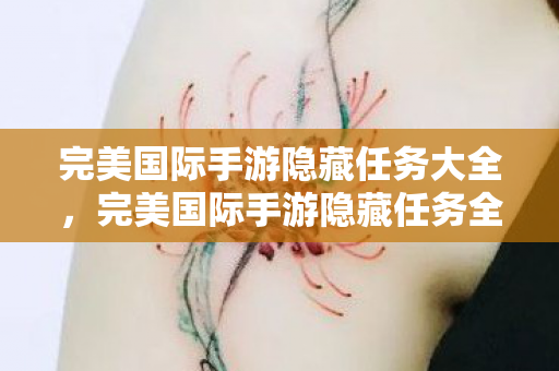 完美国际手游隐藏任务大全，完美国际手游隐藏任务全揭秘